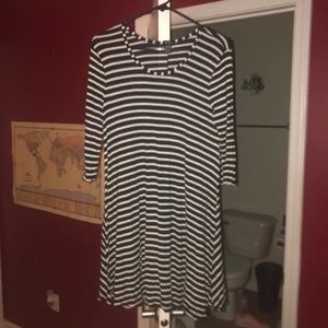 Black and White Striped Dress